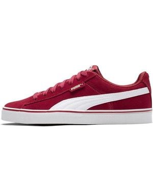 PUMA Vulc Retro Casual Trainers Saffron - Red