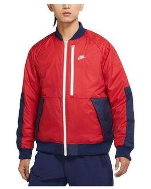 Nike Sportswear Therma-Fit Legacy Reversible Bomber Jacket - Red