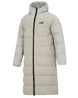PUMA Hooded Down Coat Jacket - Grey