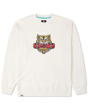 Converse New Year Series Tiger Pattern Round Neck Sports 'Milk' - White