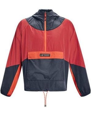 Under Armour Rush Woven 1/2 Zip Anorak Jacket - Blue