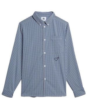 adidas Originals X Human Made Crossover Embroidered Long Sleeves Shirt - Blue