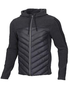 adidas Neo Dly Dwn Jkt Sports Splicing Fleece Hooded Down Jacket - Blue