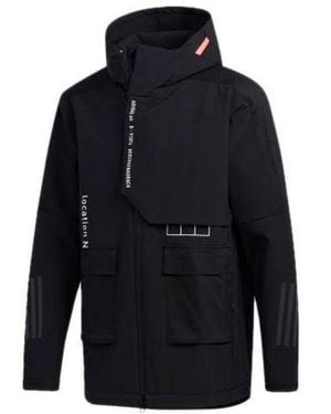 adidas M Tech Outr Jkt Zipper Cardigan Casual Sports Hooded Jacket - Blue