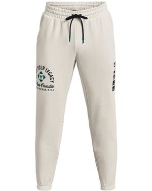 Under Armour Project Rock Heavyweight Terry Trousers 'Ivory' - Natural