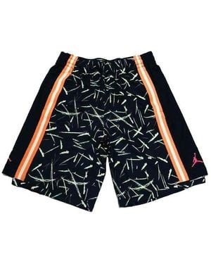 Nike Splash Ink Graffiti Basketball Sports Knit Shorts - Blue