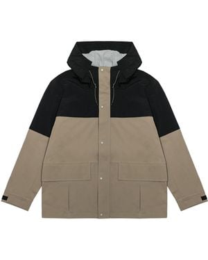 New Balance Detachable Hooded Two-In-One Woven Solid Jacket 'Khaki' - Natural