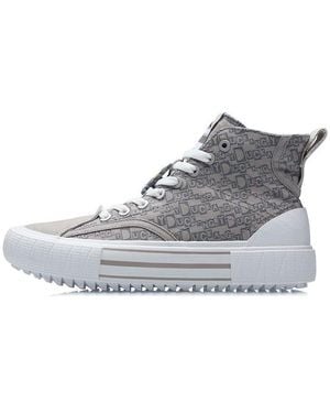 Li-ning (Wmns) X Disney Canvas Hi Shoes 'Snow' - Grey