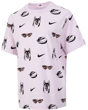 Nike (Wmns) As W Sportswear Bf Dog Aop Regal - Pink