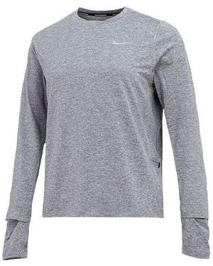 Nike (Wmns) Running Sports Round Neck Quick Dry Long Sleeves T-Shirt - Grey
