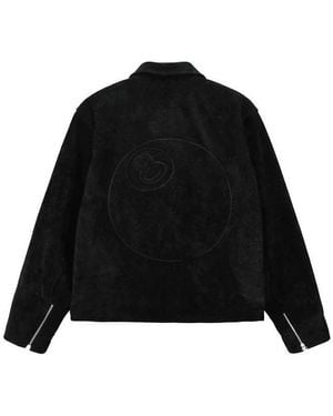 Stussy 8 Ball Suede Bing Jacket - Black