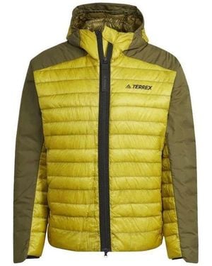 adidas Terrex Myshelter Down Hooded Jacket - Yellow