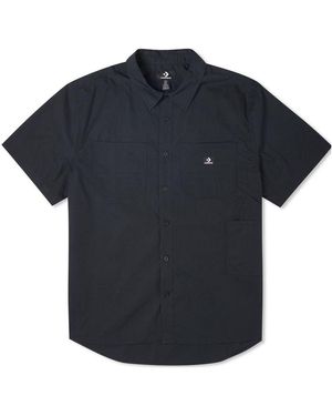 Converse Solid Woven Carpenter Button Down - Blue