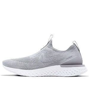 Nike epic phantom react flyknit grey sale
