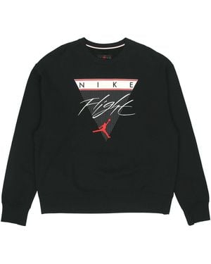 Nike Flight Print Crew-Neck Sports - Black