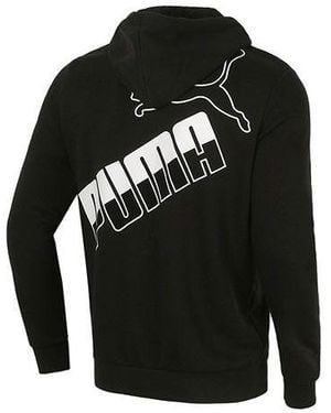 PUMA Big Logo Full Zip Up Jacket - Black