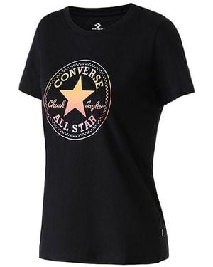 Converse (Wmns) Printing Sports Short Sleeve - Black