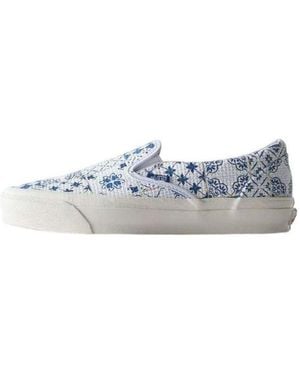 Vans Kith X Og Classic Slip-On Lx 'Azulejo Tile' - Blue