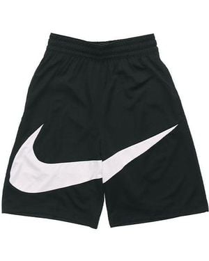 Nike Swoosh Logo Printing Basketball Athleisure Casual Sports Shorts - Black