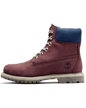 Timberland (Wmns) Premium 6 Inch Waterproof Boots Nubuck' - Red