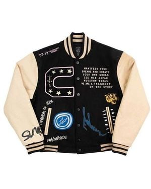Travis Scott X Fragment Cactus Jack Jacket 'Manifest Letterman' - Black