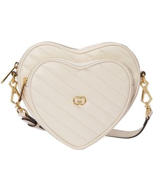 Gucci (Wmns) Interlocking G Mini Heart Shoulder Bag 'Mystic' - Natural