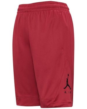 Nike Rise Striped Triangle Logo Printing Quick Dry Knit Basketball Shorts - Red