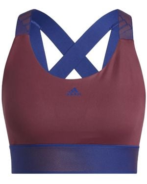 adidas (Wmns) Believe This Medium-Support Workout Bra - Blue