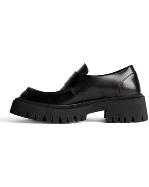 Balenciaga (Wmns) Tractor Loafer Shoes ' Smooth Calfskin' - Black