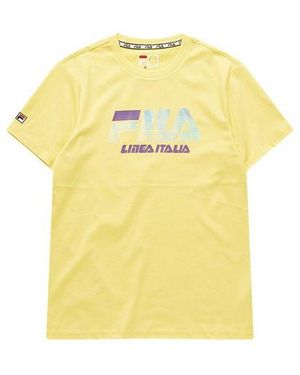 Fila Basic Round Neck Short Sleeve Couple Style - Yellow