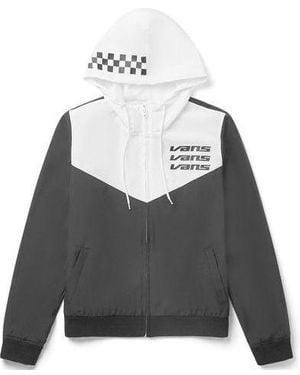 Vans (Wmns) Alphabet Logo Printing Splicing Hooded Windproof Jacket - Gray