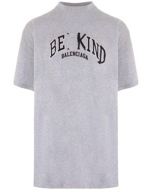 Balenciaga Be Kind Crewneck T-Shirt '' - Grey