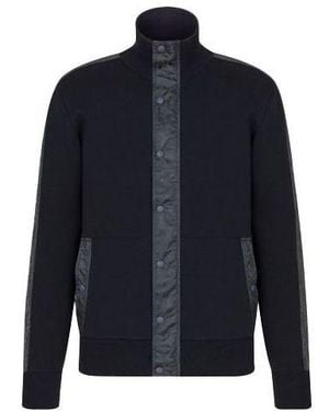 Dior Ss21 Oblique Embedded Weave Tech Jacket For - Blue