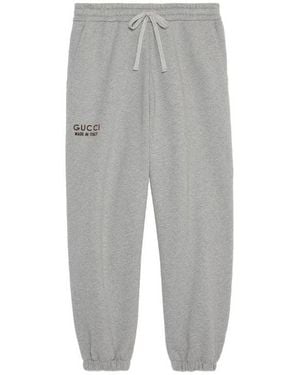 Gucci Cotton Sweattrouser With Print - Grey