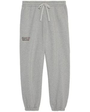Gucci Cotton Sweattrouser With Print - Grey