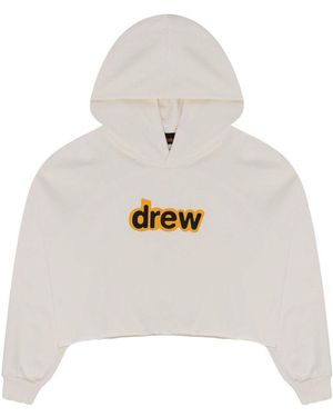 Drew House Secret Cropped Hoodie 'Off' - White