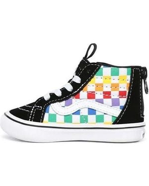 Vans Checkerboard Comfycush Sk8-Hi Zip - Blue