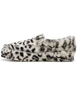 Vans Sandy Liang X Classic Slip-On Platform 'Fuxxy Leopard' - Grey