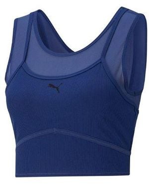 PUMA (Wmns) Studio Layered Crop Top '' - Blue