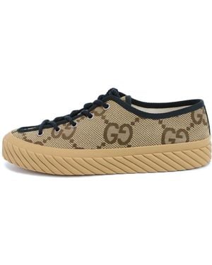 Gucci Gg Canvas Trainer - Brown