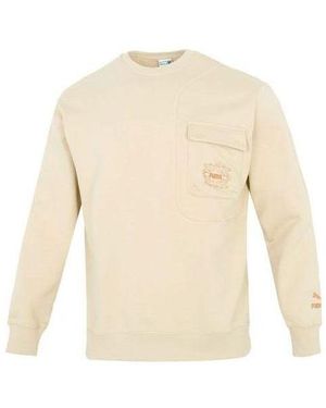 PUMA Das Cc Graphic Crew Jumper - Natural