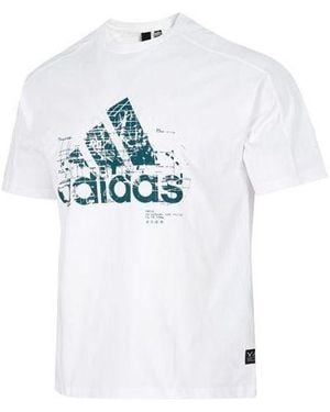 adidas M Prsve Bos Tee Athleisure Casual Sports Logo Round Neck Short Sleeve - White