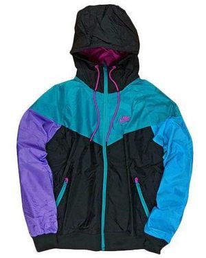 Nike Colourblock Sports Windbreaker Breathable Jacket - Blue