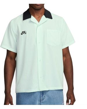 Nike Sb Short-Sleeve Button-Up Skate Bowler Shirt 'Federation Agnostic' - Green