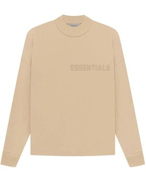 Fear Of God Ss23 Long Sleeve Logo Tee 'Sand' - Natural