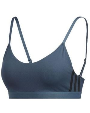 adidas (Wmns) All Me 3-Stripes Bra - Blue