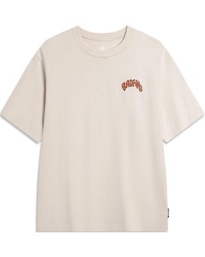 Li-ning Badfive Hoops Graphic T-Shirt 'Light' - Natural