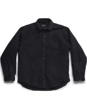 Balenciaga Padded Shirt Large Fit - Blue