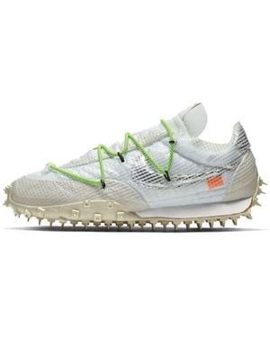 Nike (Wmns) X Off- Waffle Racer 'Electric' - White