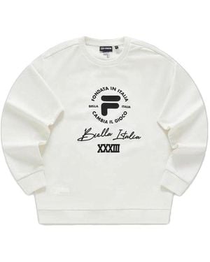 Fila Logo Printed Jumper - White